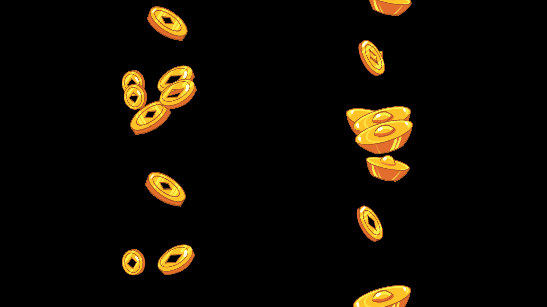 金币金元宝黄金掉落金串子视频的预览图