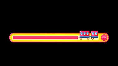 卡通小火车进度条加载中加载向右带通道视频的预览图
