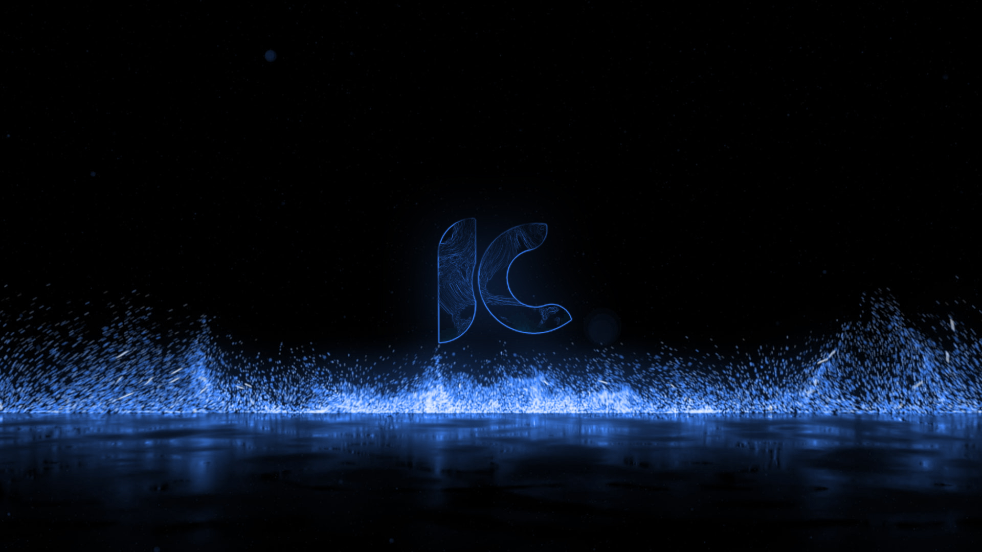 蓝色地面粒子上升LOGO演绎片头PR模板视频的预览图