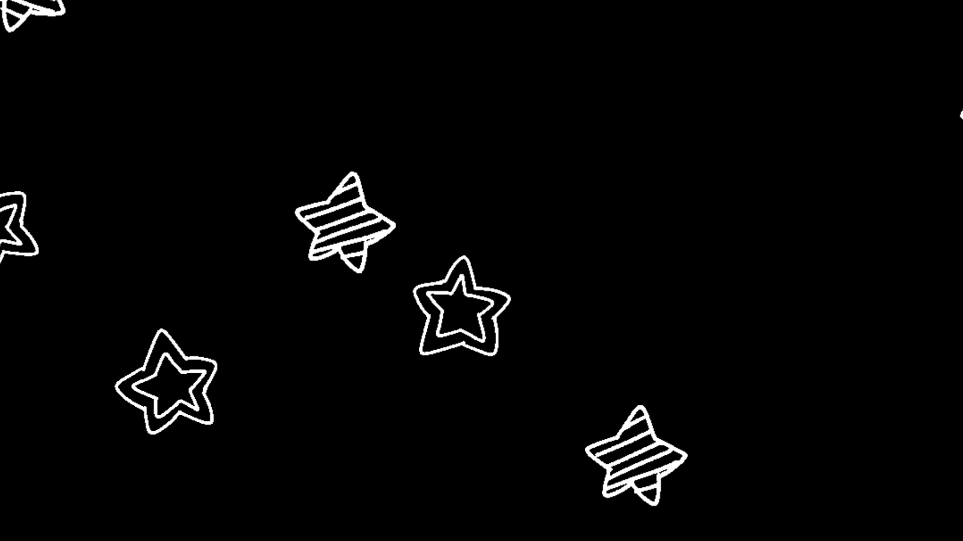 白色线描涂鸦星星底纹背景手绘线条带通道视频的预览图