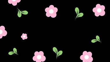 植物花朵平铺底纹粉花带通道视频的预览图
