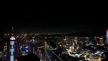 4k航拍上升运镜广州CBD天河夜景视频的预览图