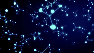 蓝色分子结构科技背景视频AE模板视频的预览图