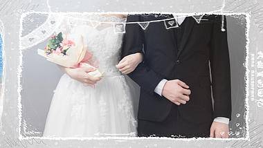 清新爱心浪漫爱情婚礼电子相册图文模板视频的预览图