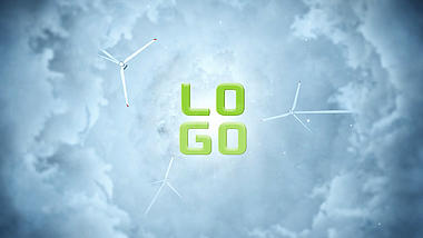 云层隧道风车环保主题LOGO片头视频的预览图