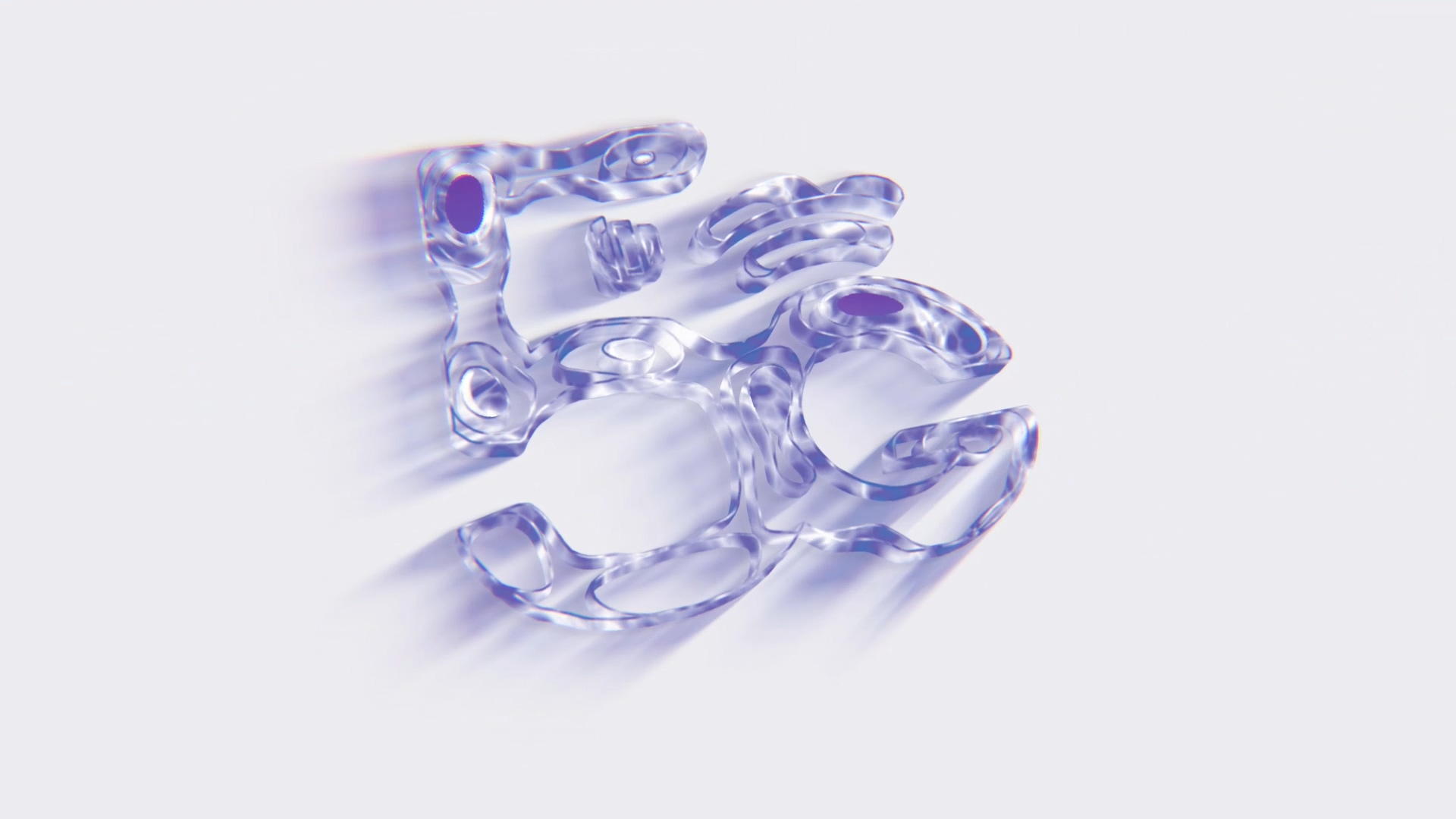 简洁透明玻璃流体企业LOGO片头视频的预览图