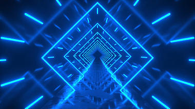 动感LED大屏蓝色光线视频背景视频AE模板视频的预览图