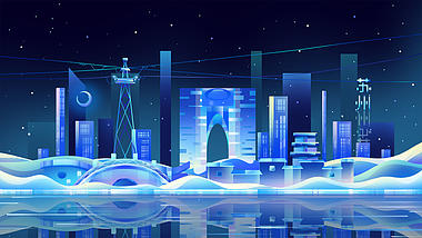 苏州地标蓝色唯美城市建筑MG场景视频背景视频的预览图