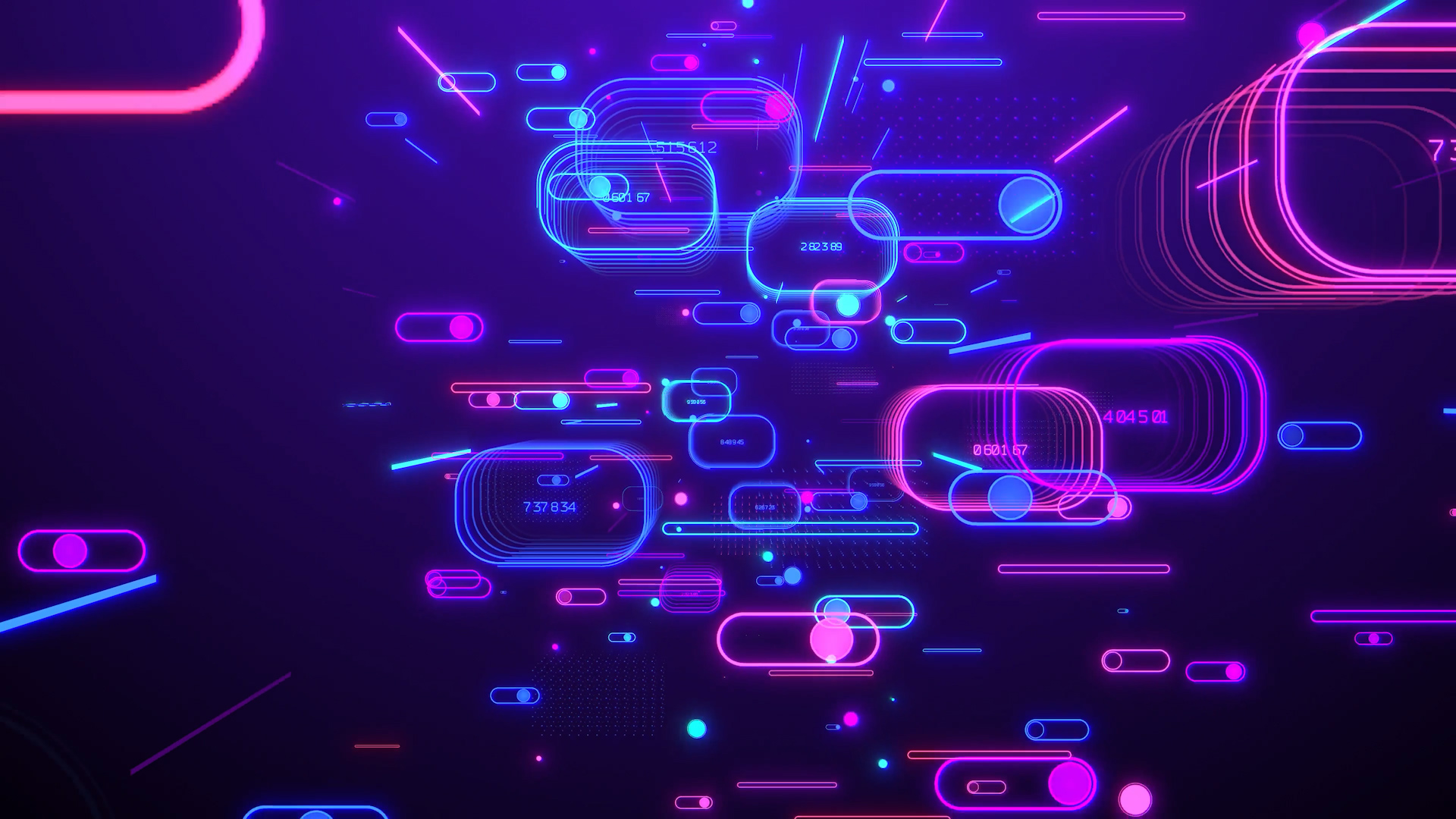 紫色矩形炫彩LED背景视频AE模板视频的预览图