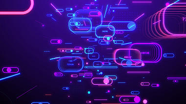 紫色矩形炫彩LED背景视频AE模板视频的预览图