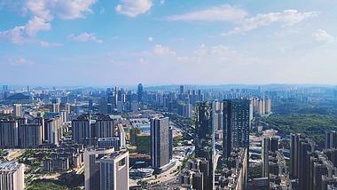 4K航拍贵州贵阳高新区城市建设视频的预览图