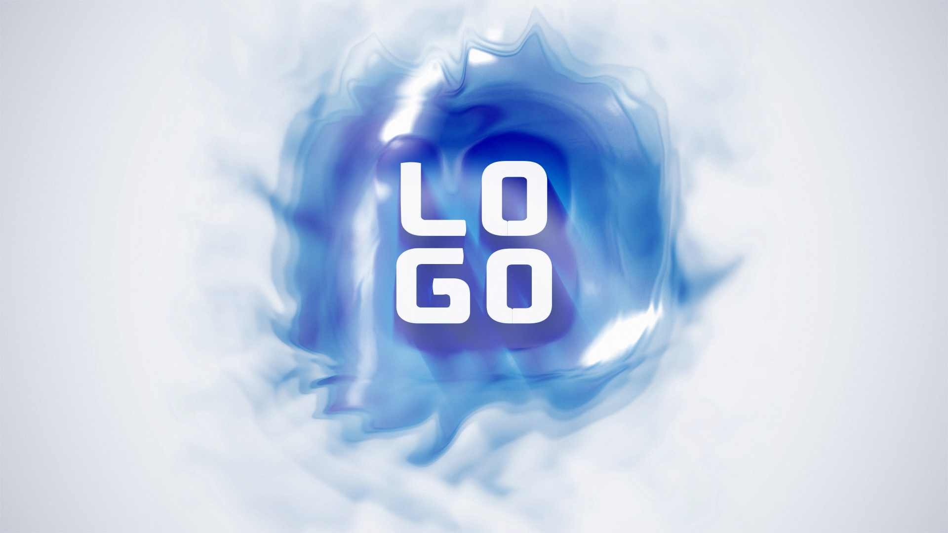 高级掉落水彩流体动画企业LOGO片头视频的预览图