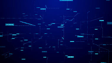蓝色数据穿梭科技视频背景视频AE模板视频的预览图