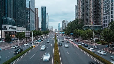 8K武汉城市交通震撼车流延时实拍视频视频的预览图
