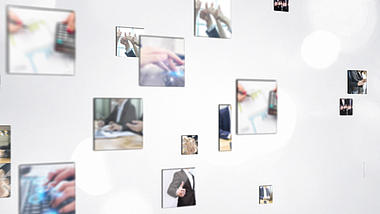 简洁三维空间图片照片汇聚企业LOGO片头视频的预览图