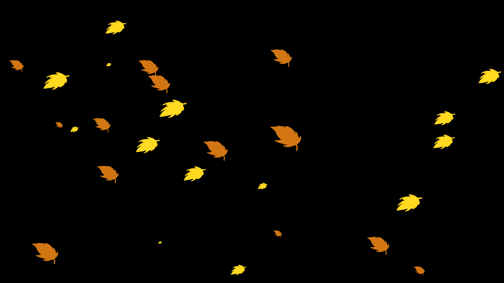 秋天落叶秋风黄色树叶叶子带通道挂件素材视频的预览图