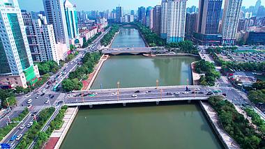 5.4k航拍江西南昌抚河城市建筑视频的预览图