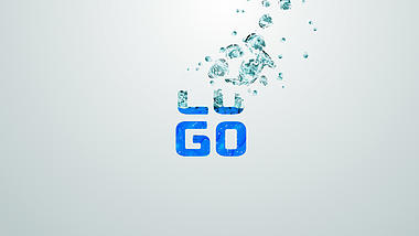 简洁水泡流体填充企业LOGO片头视频的预览图
