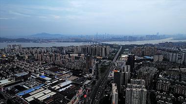 4K实拍江苏省南京市江北新区桥北商圈视频的预览图