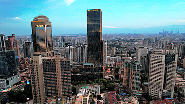 4K航拍江苏省南京市新街口金鹰世界视频的预览图