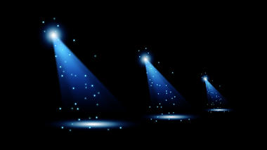 蓝色舞台演出三束灯光光效光束带通道视频的预览图