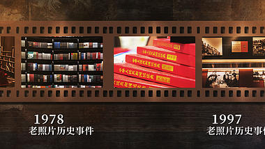 胶卷风党政历史图文包装展示时间线AE模板视频的预览图