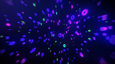 科技感数字粒子穿梭信号故障LOGO片头视频的预览图