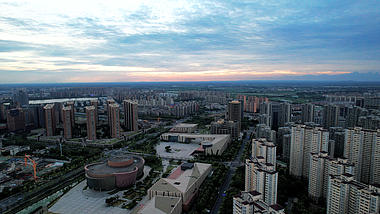 4K航拍江苏省南京市六合城市天际线视频的预览图