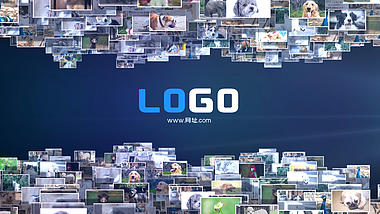 大气三维空间图片穿梭照片墙LOGO片头视频的预览图