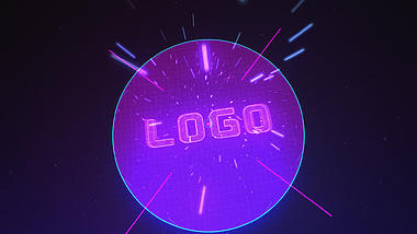 科技感光线粒子穿梭LOGO片头视频的预览图