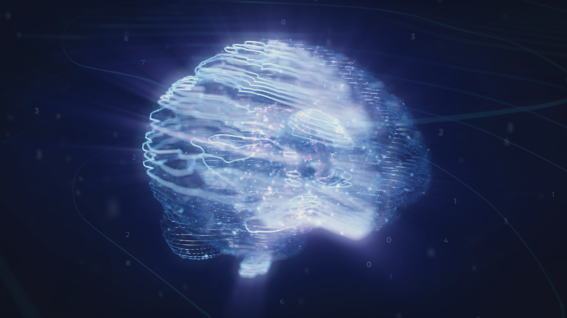 科技感三维粒子大脑人工智能LOGO片头视频的预览图