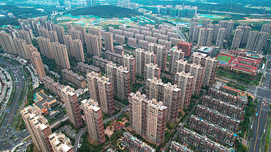 4k南京高档楼盘城市航拍视频的预览图