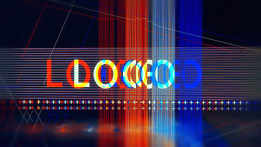 数字网格故障科技感LOGO片头AE模板视频的预览图