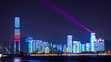 4K武汉城市建筑夜景武昌区实拍视频视频的预览图