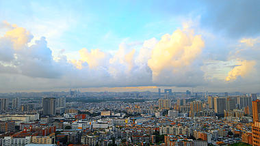 4K航拍广州震撼城市群天际线视频的预览图