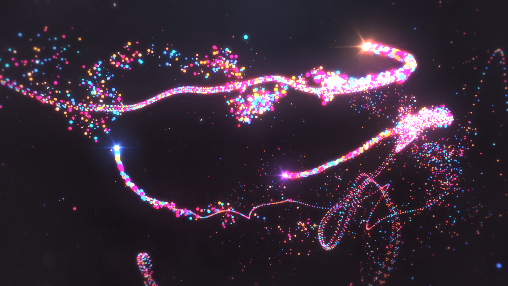 炫彩粒子光线穿梭爆炸科技感LOGO片头视频的预览图