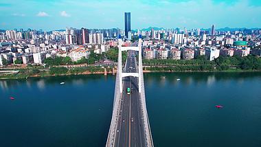 4k航拍柳州壶西大桥城市风光视频的预览图