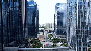 4k航拍汇金中心东莞CBD高楼建筑视频的预览图