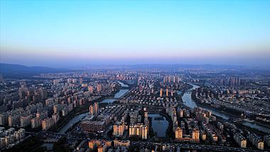 4K航拍南京夫子庙秦淮河母亲河南京天际线视频的预览图