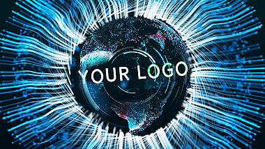 酷炫高科技粒子logo演绎片头AE模板视频的预览图