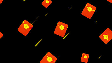 新年新春春节双11双十一电商促销优惠红包雨通道挂件视频的预览图