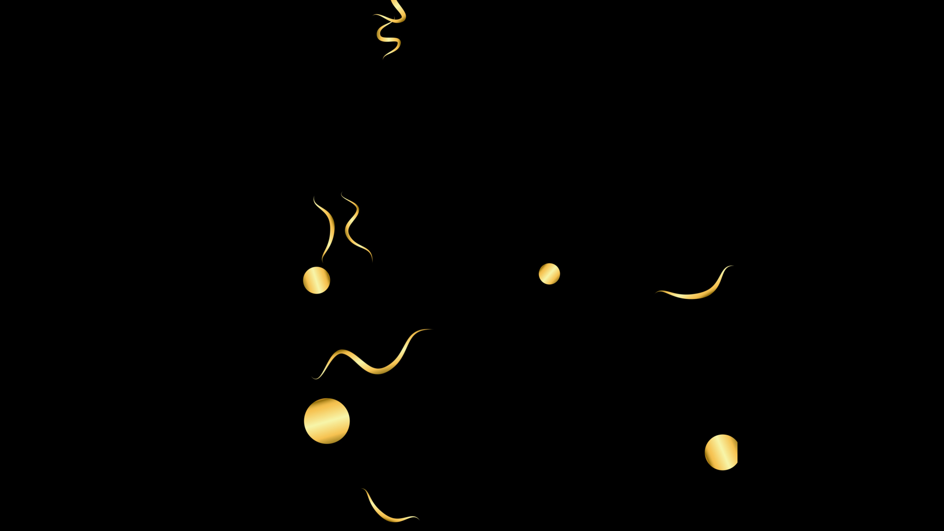 绸带飘带金币彩带飘落漂浮庆祝惊喜金色丝带视频的预览图