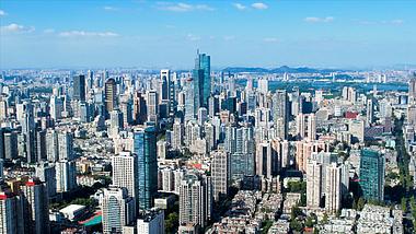 4K航拍南京全景航拍城市天际线高楼大厦视频的预览图