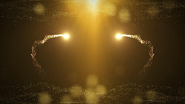 大气金色粒子光线汇聚年会开场LOGO片头视频的预览图