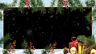 圣诞节平安夜圣诞树圣诞边框AE模板视频的预览图