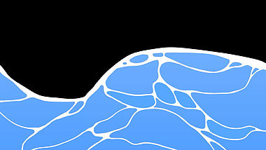 流体蓝色海水卡通MG动画转场带通道素材视频的预览图
