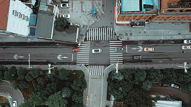 4K武汉城市意境交通车流航拍实拍视频视频的预览图