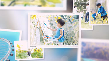 家庭旅行照片记忆纪念图集AE模板视频的预览图