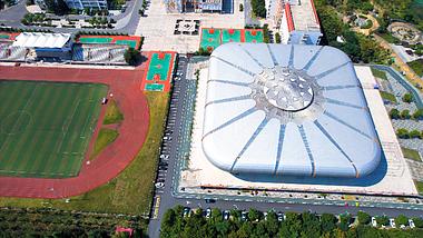 4K航拍安徽省滁州市体育馆视频的预览图
