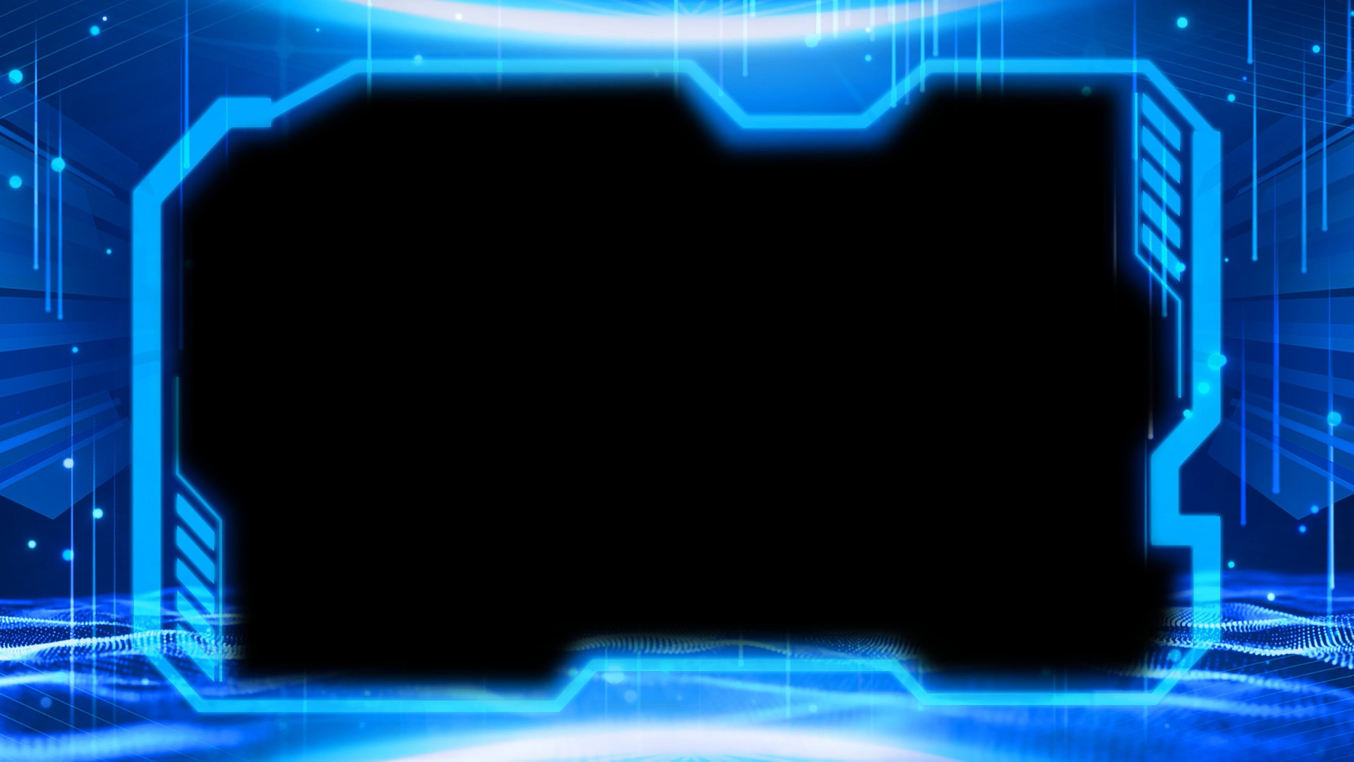 蓝色科技视频边框通道素材AE模板视频的预览图